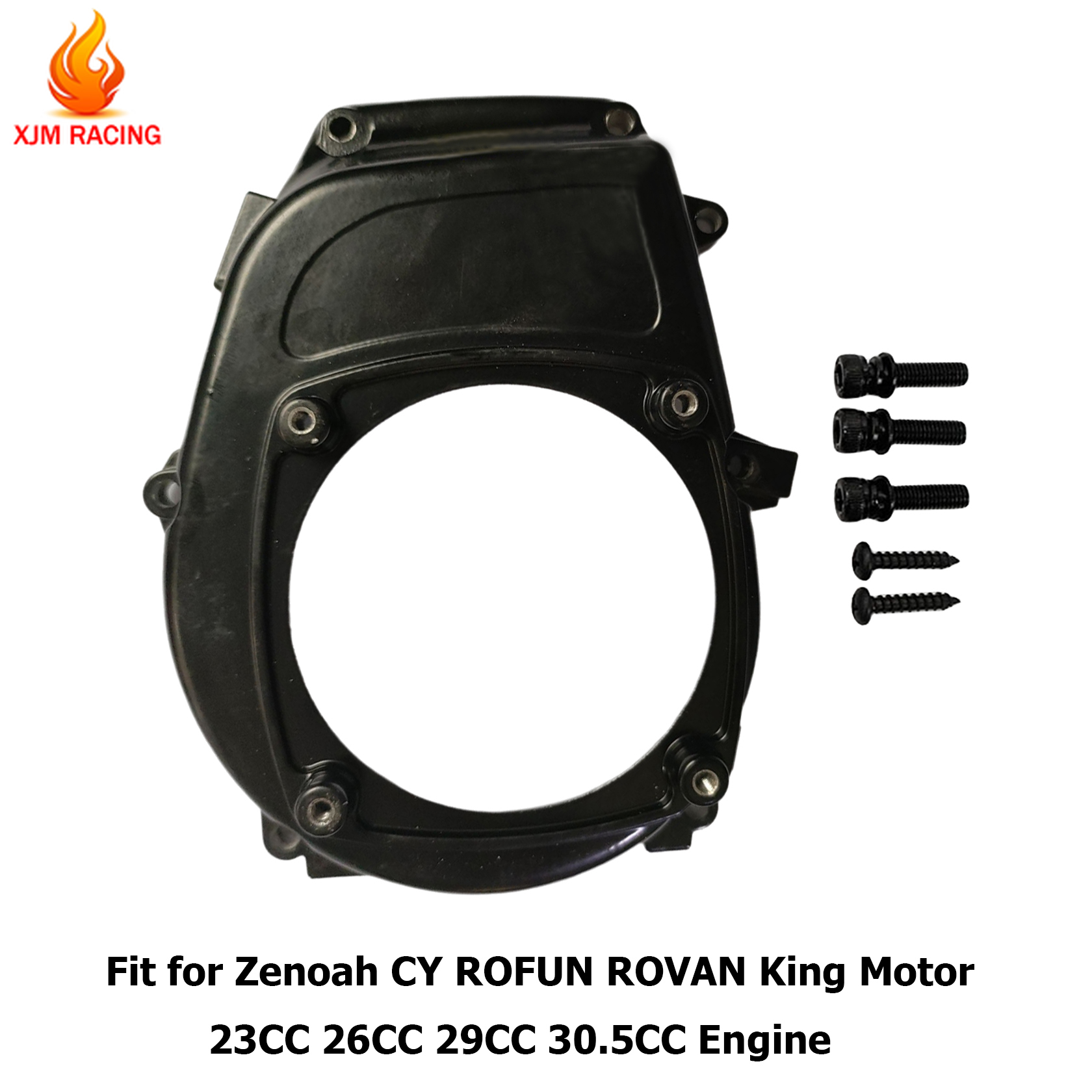 Couvercle de ventilateur adapté aux moteurs 23CC 26CC 29CC 30.5CC 32CC 36CC 45CC pour 1/5 HPI Rofun Rovan Km Baja Losi 5ive T FG Zenoah CY, pièces de moteur: Black