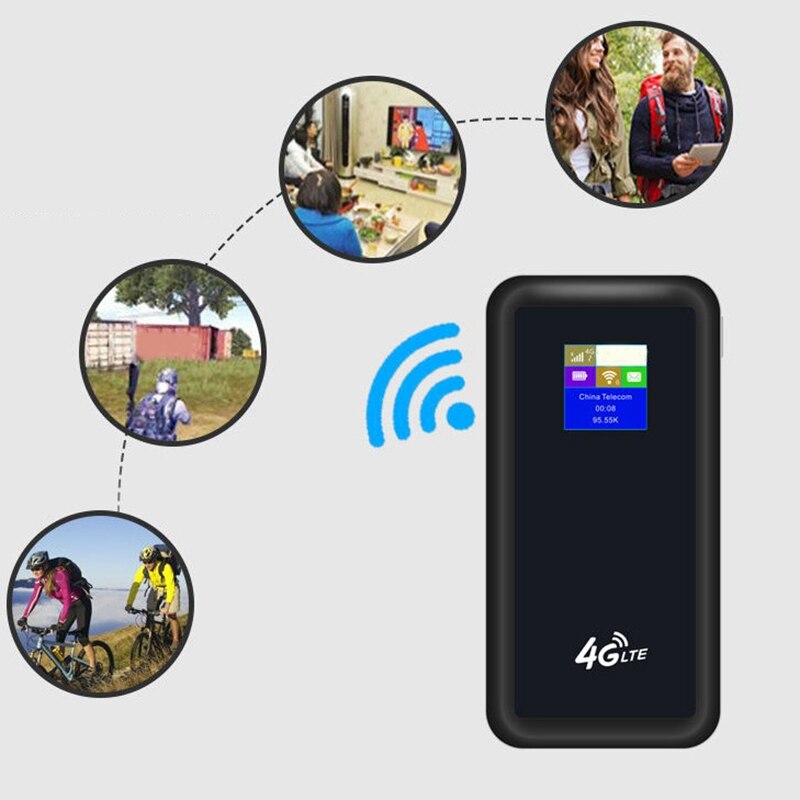 4G Wifi Router Wifi Router 150Mbps Wifi Handy, Mobiltelefon Hotspot Tragbare Drahtlose Auto WiFi Router mit Energie Bank für telefon