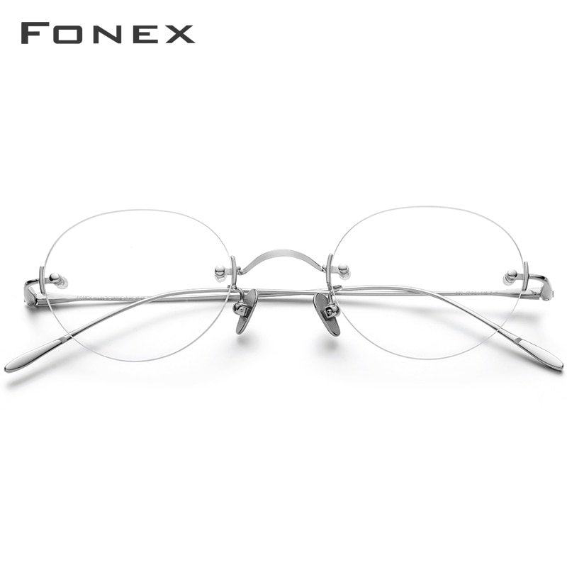 Fonex B Titanium Randloze Bril Vrouwen Vintage Ret Grandado 