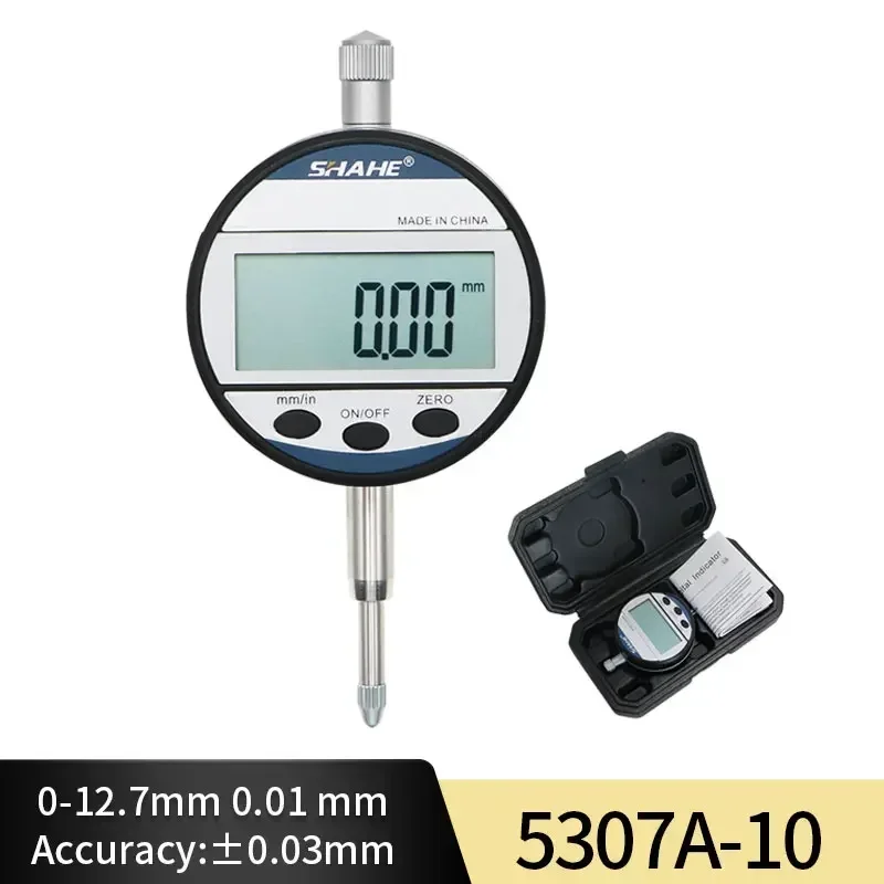 SHAHE Type Indicator 0-12.7/25.4 mm 0.01 mm Digital Dial Gauge Precision Measurement Tools Digital Dial Indicator: Yellow