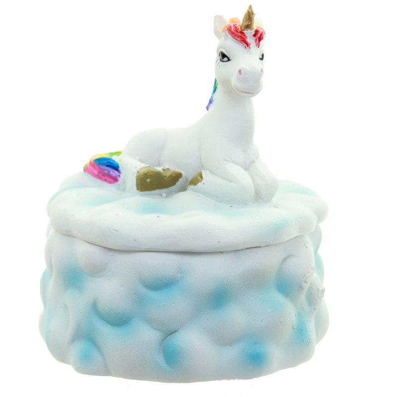 Samleobjekt regnbue enhjørning sky smykkeskrin fairy horse smykkeskrin smykkeskrin sky keepsake box med eventyr enhjørning lokk