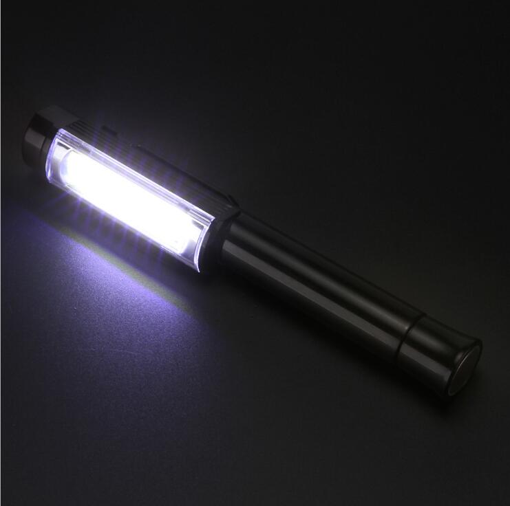 Led magnet arbetslampa cob pennform ljus utomhus camping multifunktion underhåll nödlampa 2 st