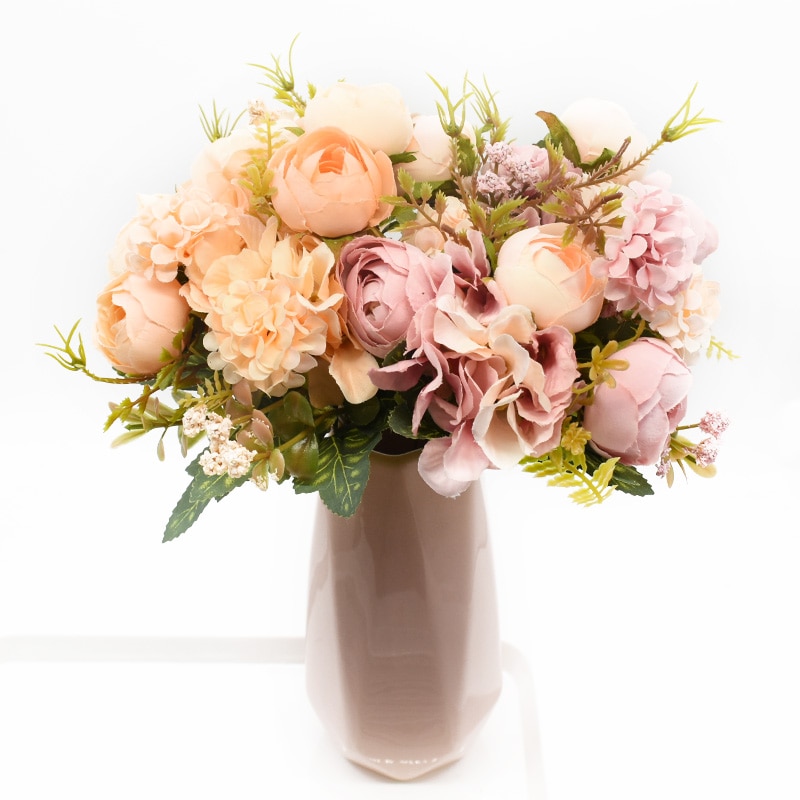 30cm kunstige rose buketter hjem dekorasjon tilbehør bryllup forsyninger stue møbler diy blomsteroppsats