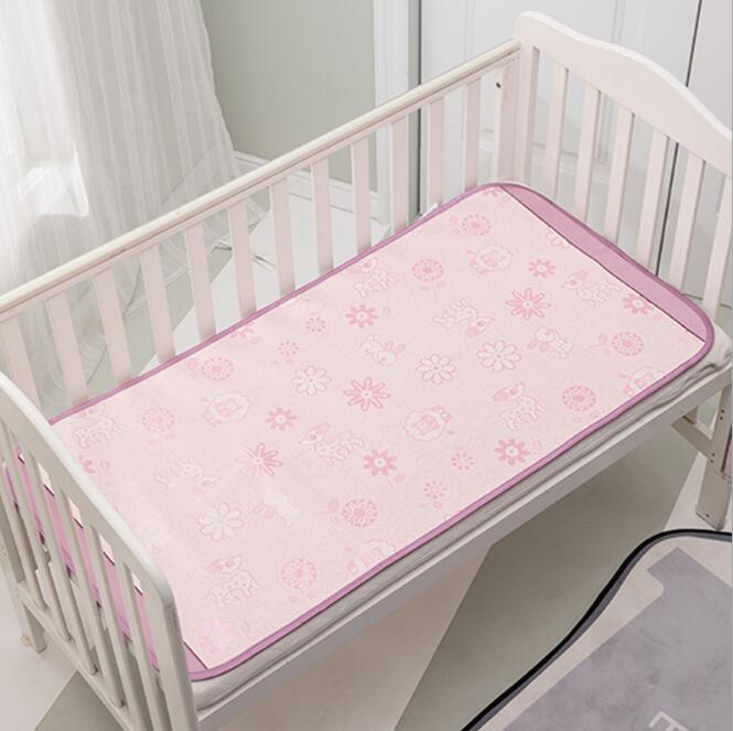 Spädbarn spädbarnssäng cool matta sängkläder madrass skyddsdyna sängmatta sommar cool matta tecknad lakan babyvård bhs 017: Orange