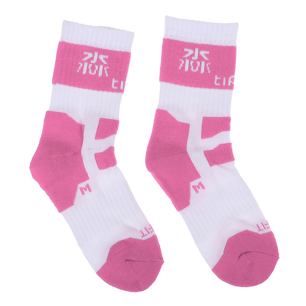 Men Women Cotton Skateboard Roller Skating Socks Comfortable Socks: pink M