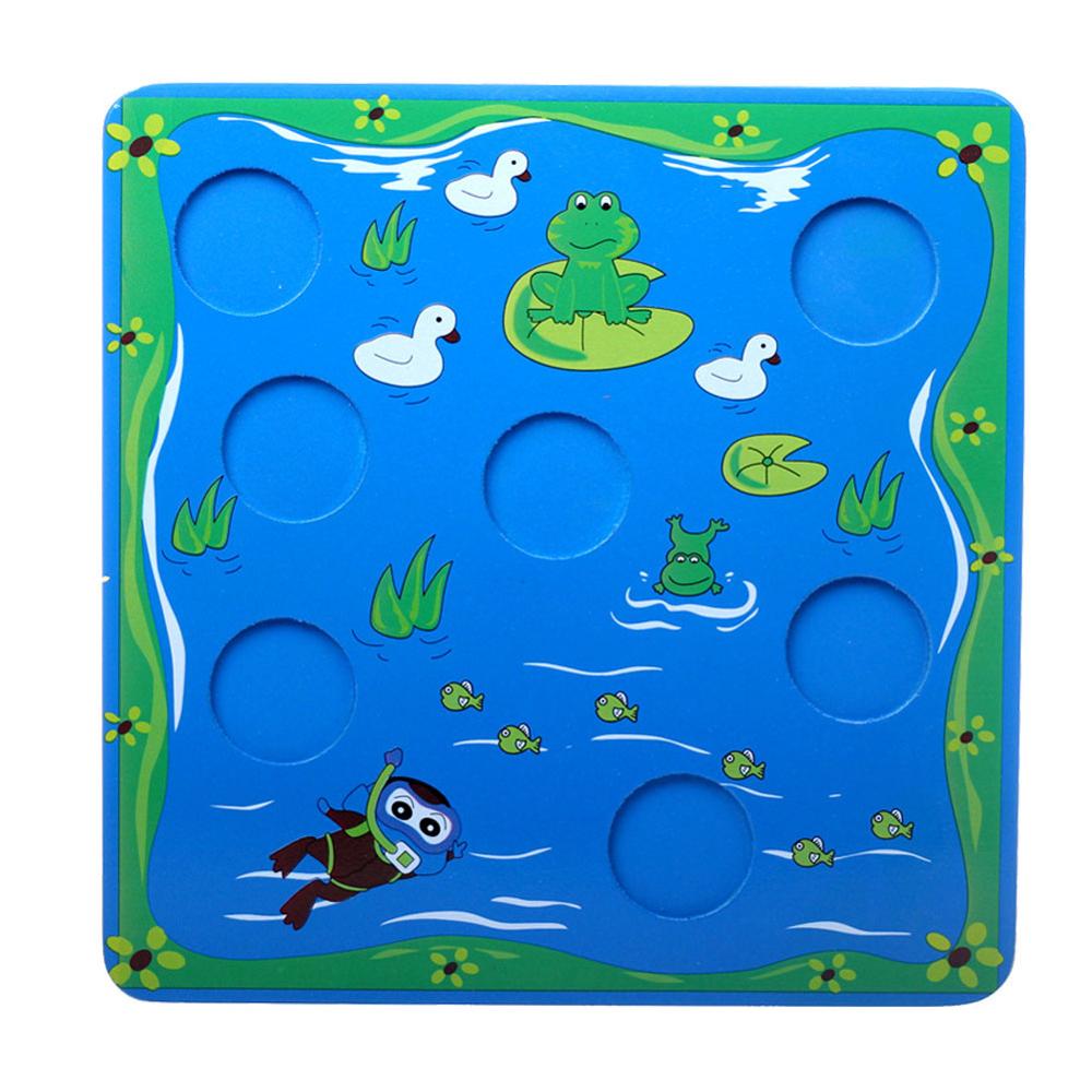 Tune Vissen Speelgoed Training Hand Oog Vereniging 3D Magnetische Vissen Kikker Ouder-kind Interactief Spel Houten Speelgoed Set