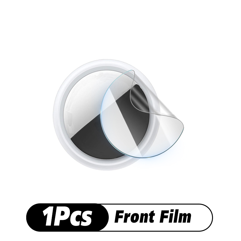 Waterproof Case with Adhesive Sticker for Apple AirTag Cases Cover Stick-On Holder Hydrogel Film Screen Protector for AirTag: L / Sky Blue