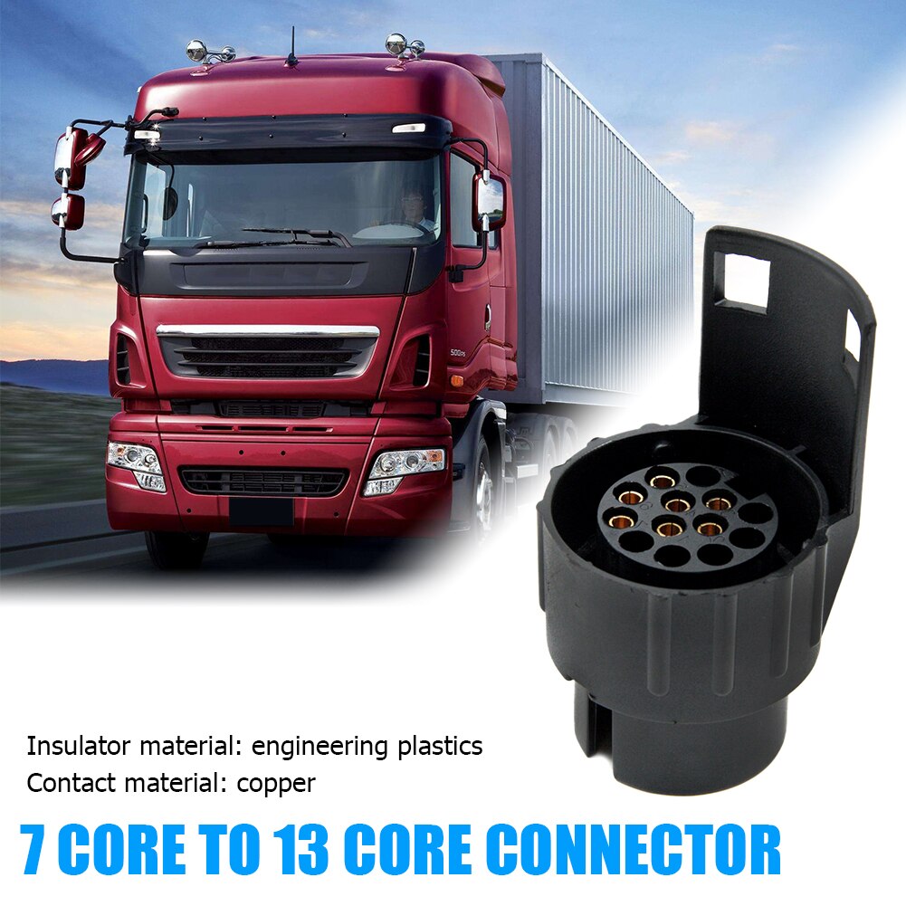 Brand Durable 7 to 13 Pin Adapter for Caravan Trailer Tow Bar 7 Pin Car to 13 Pin Trailer Car Truck Caravan Accessories