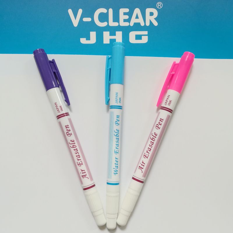 JHG Double Side Blue Water Erasable Pen Purple Fabric Marker Paint Pen Pink Air Erasable Pen Textile Markers Sewing Accessories