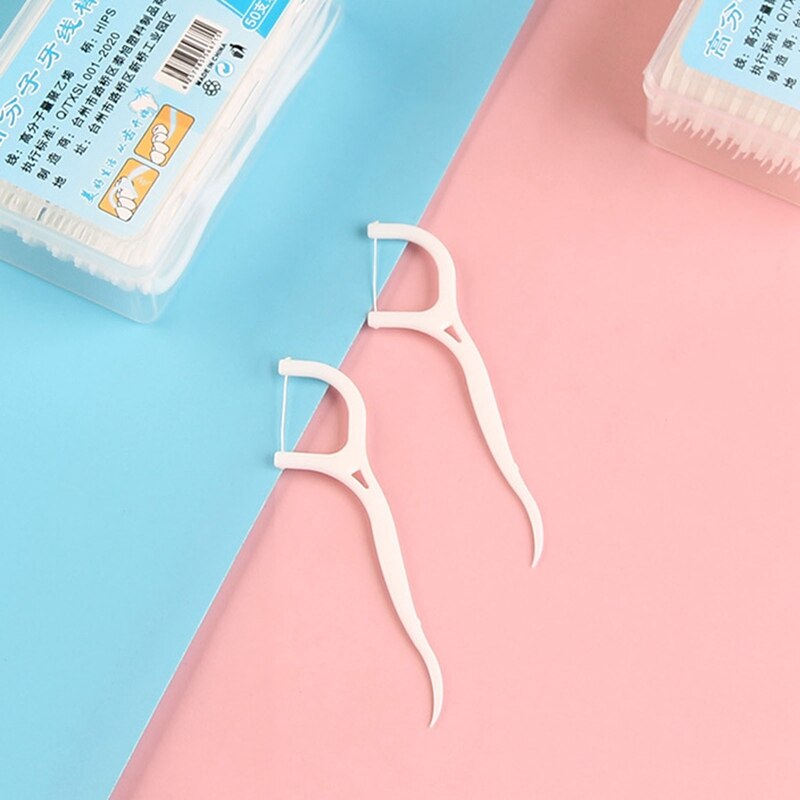 Lot de 50 fils dentaires jetables, brosses interdentaires, cure-dents, cure-dents, cure-dents, nettoyage des gencives, outils de soins