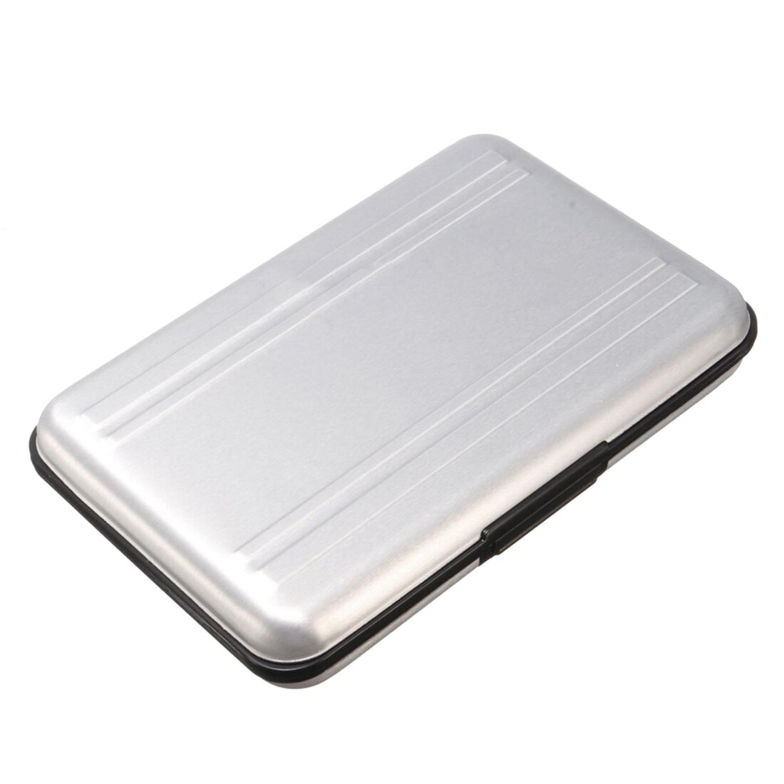 Aluminum 8 in 1 Micro-SD SDHC Memory Card Storage Carrying Case Protector Silver