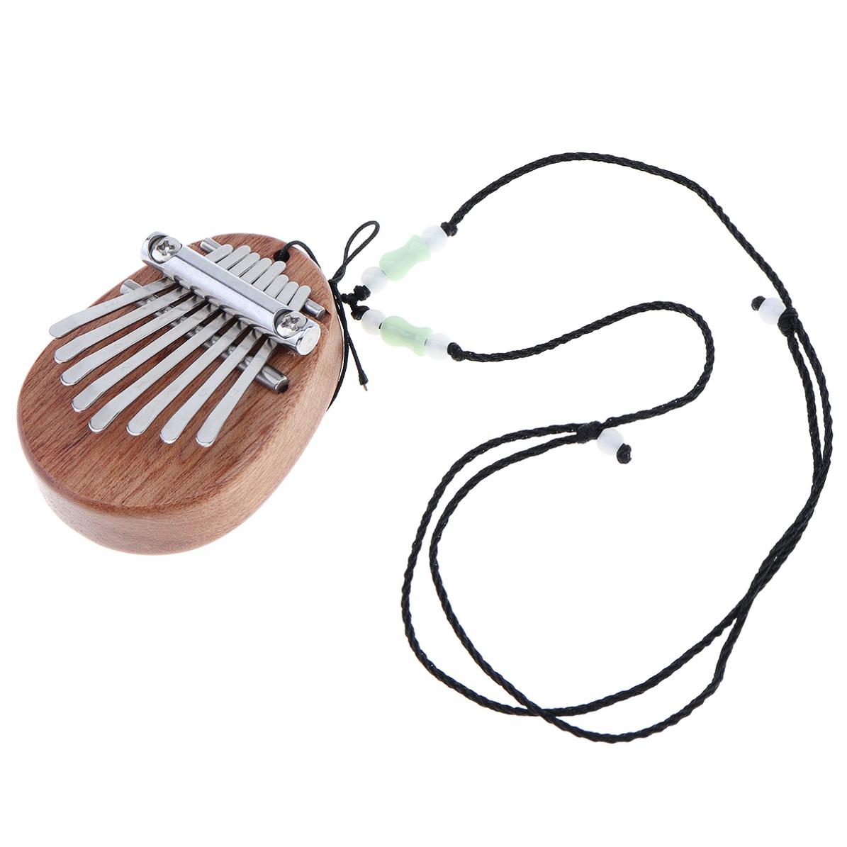 Mini 8 Key Kalimba Water Shape Mahogany Thumb Piano Mbira Decoration Instrument Africa Finger Piano