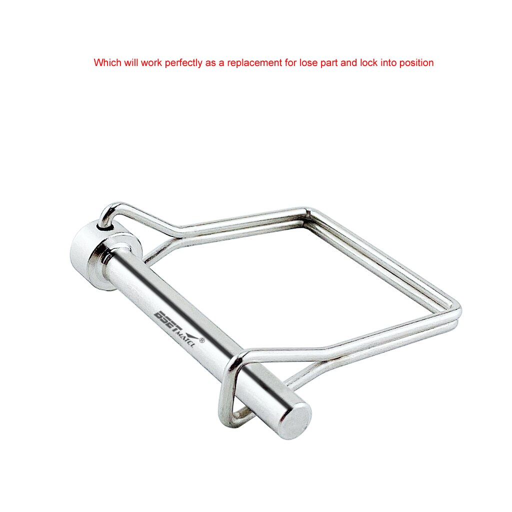 Stainless steel 316 Square Shaft Locking Lock Pin Safety Coupler Pin Retainer Farm Trailers Wagons Lawn Garden Auto Car Trailer