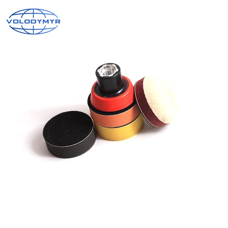 Drill Polishing Kit Buffing Polish Pad 1 2 or 3 Inch Include Red M14 Tray Detail Waxing Sponge Car Buffer Polisher for Polish