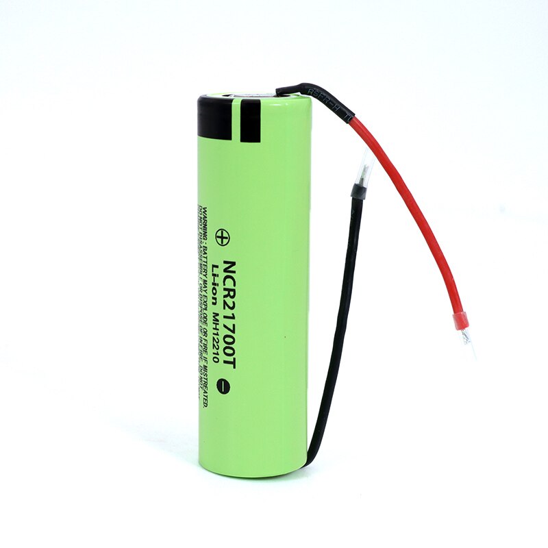 Batería de li-lon de 3,7 V NCR21700T, 4800mAh, 21700 15A 5C, tasa de descarga, baterías Ternarias de litio, Cable de soldadura artesanal