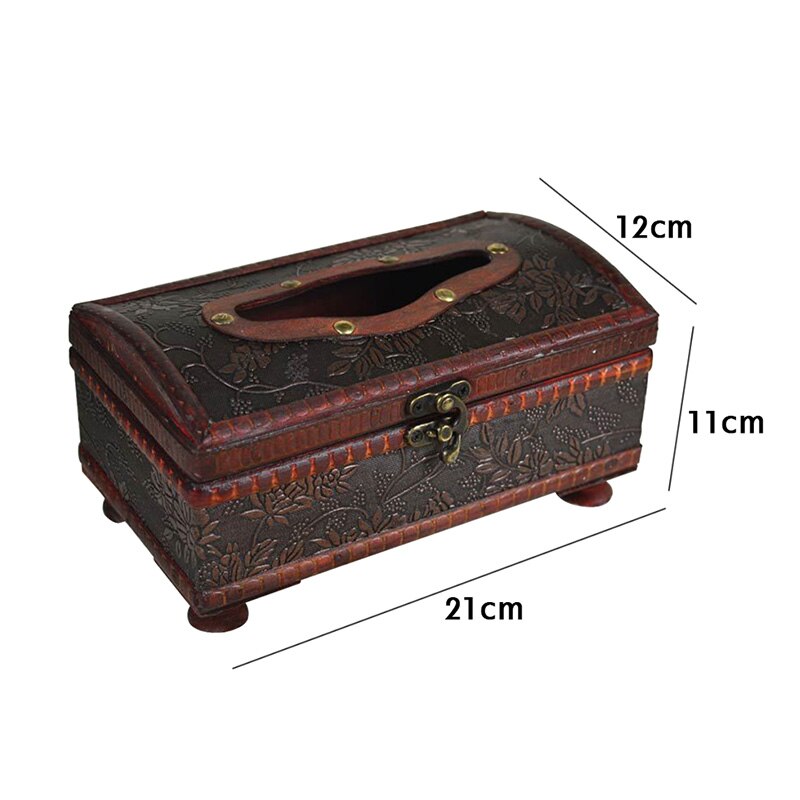 Tissue Box Cover Bloem en Vogel Tissue Houder Dispenser
