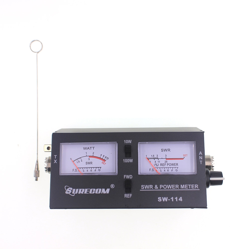 Surecom SW-114 27-30MHz SWR / RF / Field Strength Test Power Meter 3 Function Analog with Field Strength Antenna