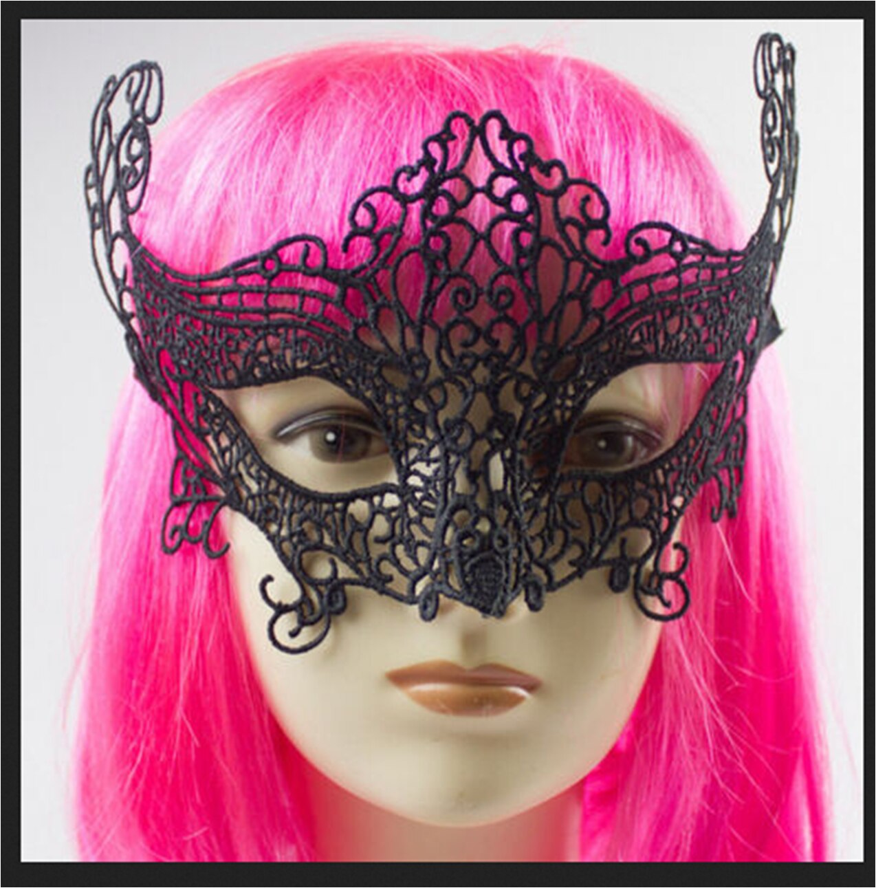 Sexy Mysterieuze Vrouwen Lace Oogmasker Gothic Zwarte Nachtclub Dance Party Masker Multi-Gebruik Maskerade Partij Formele Masker Kostuum: E