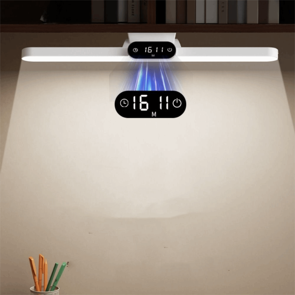 Tijdweergave leestafellamp traploos dimmen magnetische voet led bureaulamp usb oplaadbaar afstandsbediening wandlamp kast