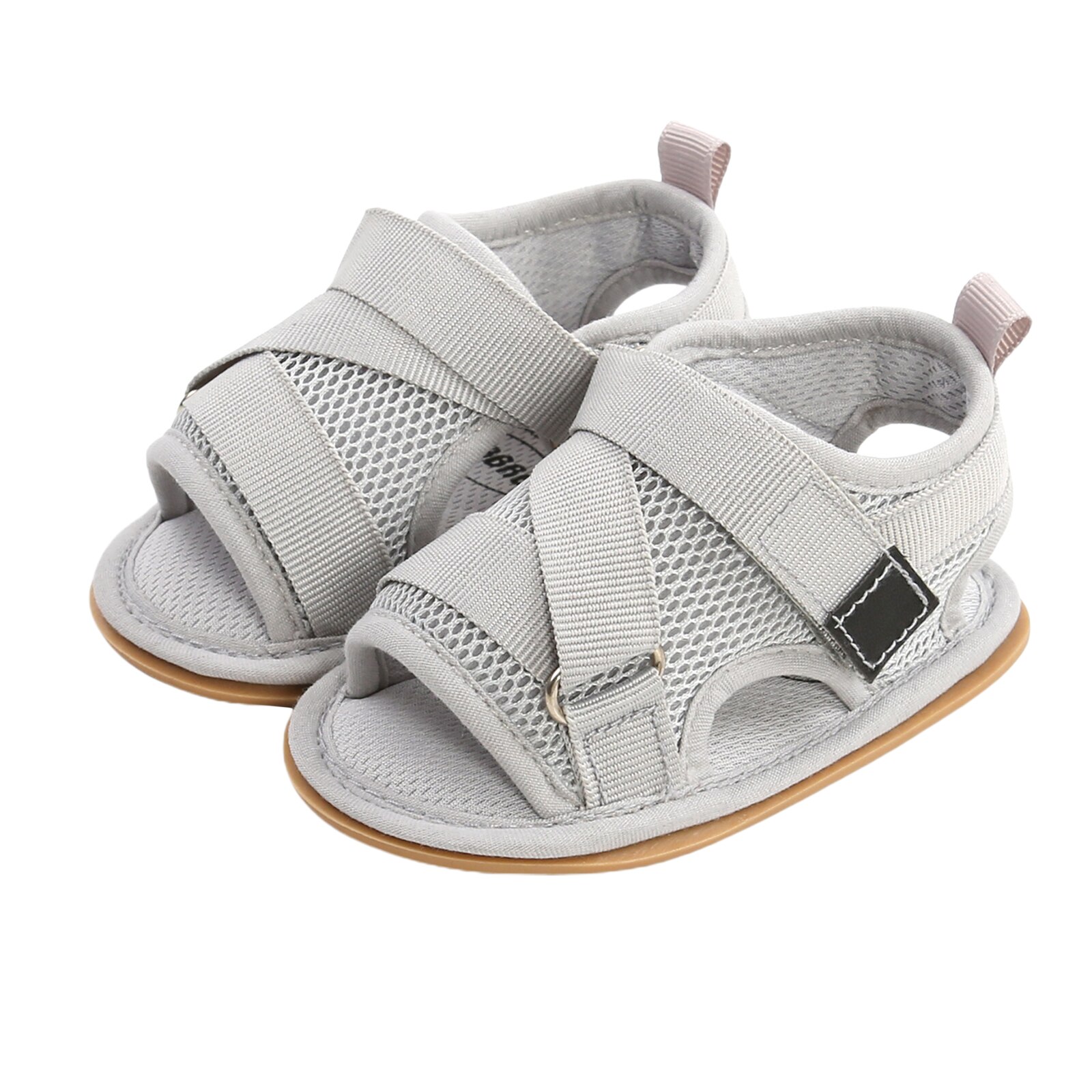 Citgeett Summer Newborn Girls Boys sandali solidi scarpe Mesh traspirante piatto suola morbida scarpe Casual: C / 7-12 mesi