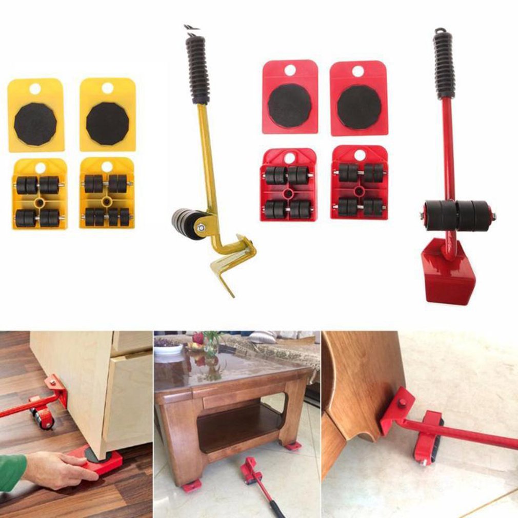 Furniture Lifter Easy Moving Sliders 5 Packs Mover Tool Set Heavy