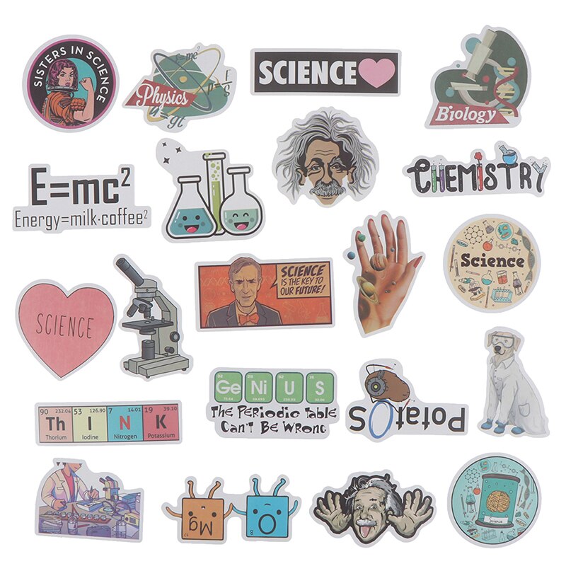 50Pcs Lab Computer Stickers Koelkast Koffer Decoratie Gemengde Decal