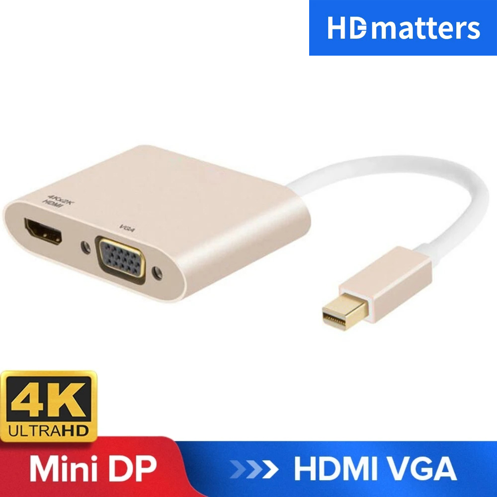 Thunderbolt 2 Mini DP a 4K HDMI VGA Cable adaptador 1080P MDP a Displayport HDMI VGA DVI adaptador convertidor para apple macbook pro