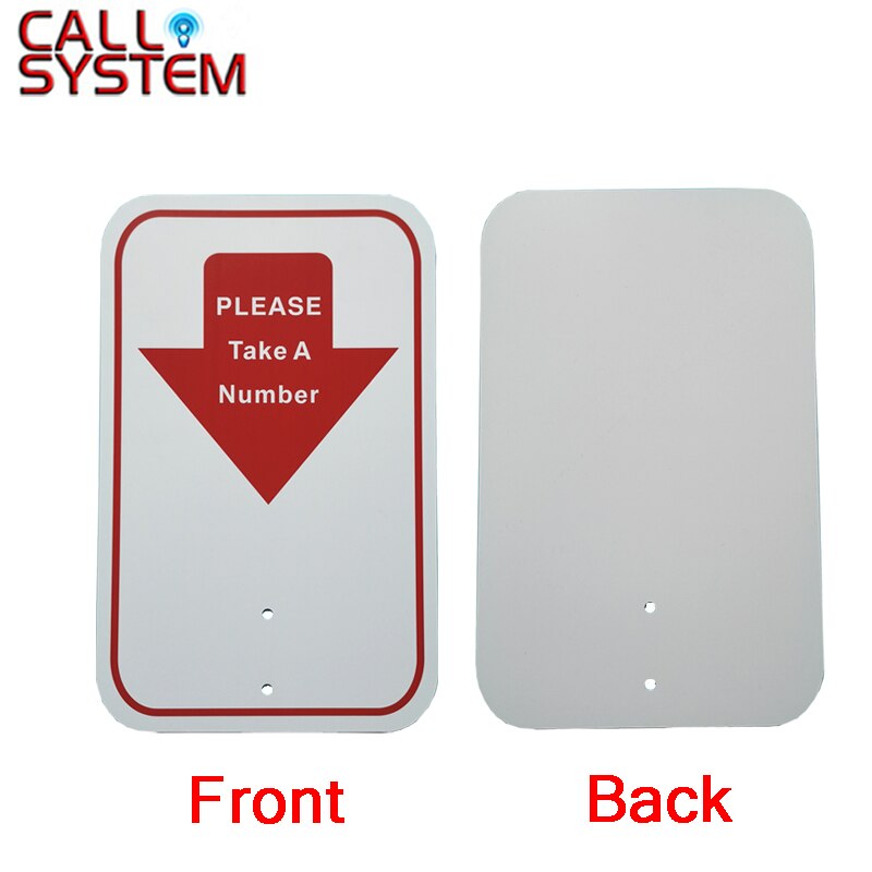 Red Take-a-Number Sign for Ticket Dispenser