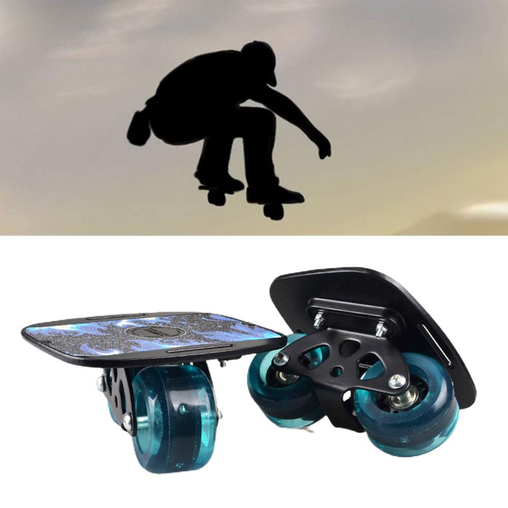 1 paar Skateboard Aluminium Legierung Mini Drift Rolle Straße Drift Rollschuhe Platte Schlittschuh Fisch Kurze Bord Rolle Skateboard Schlittschuh Gremium