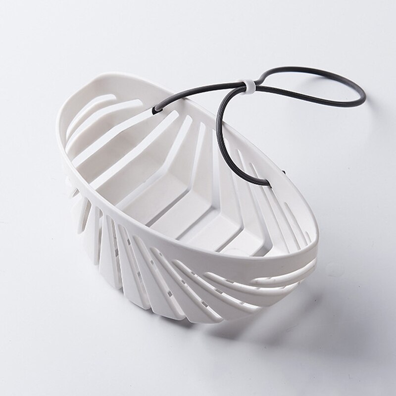 Suction Cup Perforated Hanging Kitchen Tool Drain Sponge Storage Hanging Basket Rack Organizer Dish Cloths Scrubbers Holder Rack