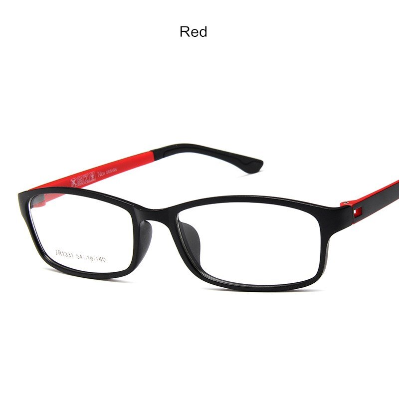 Small Square Frame Eyeglasses Anti-blue Light Women Computer Myopia Eye Glasses Optics Plastic Glasses: Red