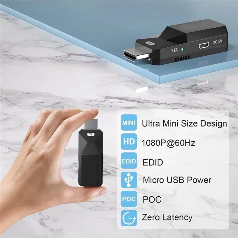 50M 1080P 60Hz HDMI Draadloze Video Audio Zender Ontvanger Extender Draadloze Display Adapter Van PC naar Projector & Monitor