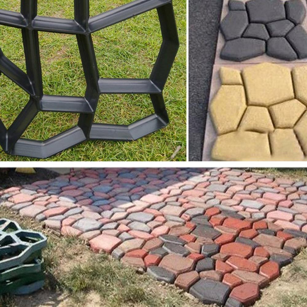Garden Paving Molds Jardin DIY Plastic Walk Road Path Maker Jardineria Garden Paving Stone Concrete Mould для сада и огорода