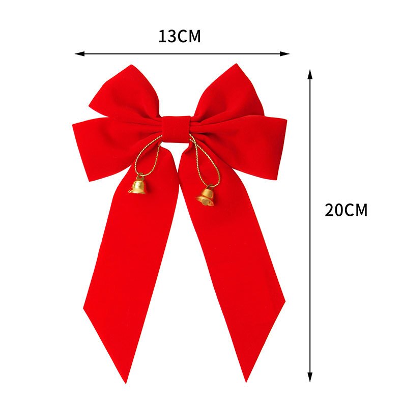 Kerstboomdecoratie accessoires rode grote strik dubbel linnen lint eland gouden kerststrik huisdecoratie strikken voor knutselen: 14