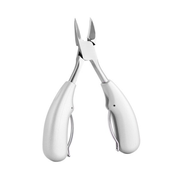 Herramienta de manicura pedicura, cortauñas de precisión de acero inoxidable para uñas de los pies, cortador, recortador para uñas gruesas, 1 unidad: white