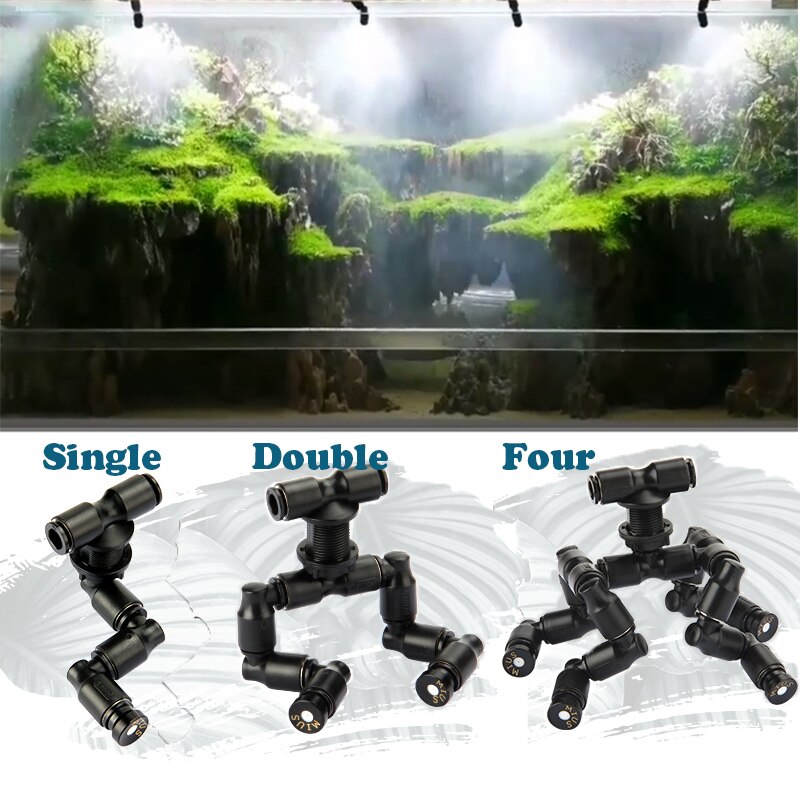Mist Sprinkler Nozzle Adjustable Misting Nozzle Landscape Spray Garden Watering Irrigation Sprinkler Accessorie 1/2/4 Head