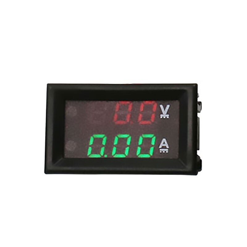1pc diy  dc100v 10a voltmeter amperemeter blå rød dobbelt amp volt spænding strømmåler tester panel digital led display til bil: Rødgrøn