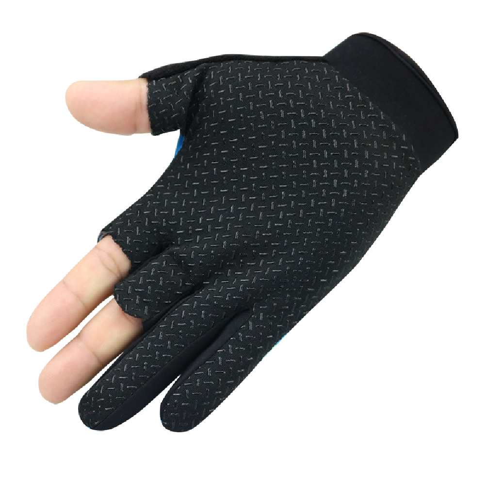 Guantes de pesca con corte de tres dedos para hombre, herramienta antideslizante, guantes para pesca al aire libre, guante de elasticidad, accesorios de pesca, buscador de peces