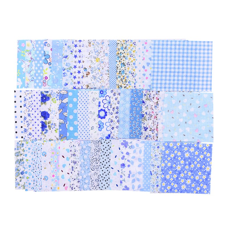 Tecidos quadrados de algodão 50 peças, 10*10cm mix tecido de patchwork costura acolchoado tecido para patchwork bordado diy feito à mão material