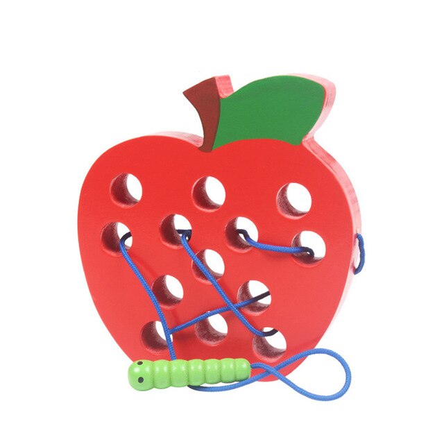 Montessori Puzzel Speelgoed 3D Cognitieve Aardbei Grijpen Vermogen Houten Speelgoed Vroege Educatief Puzzel Vangst Worm Game Baby Speelgoed: TF177