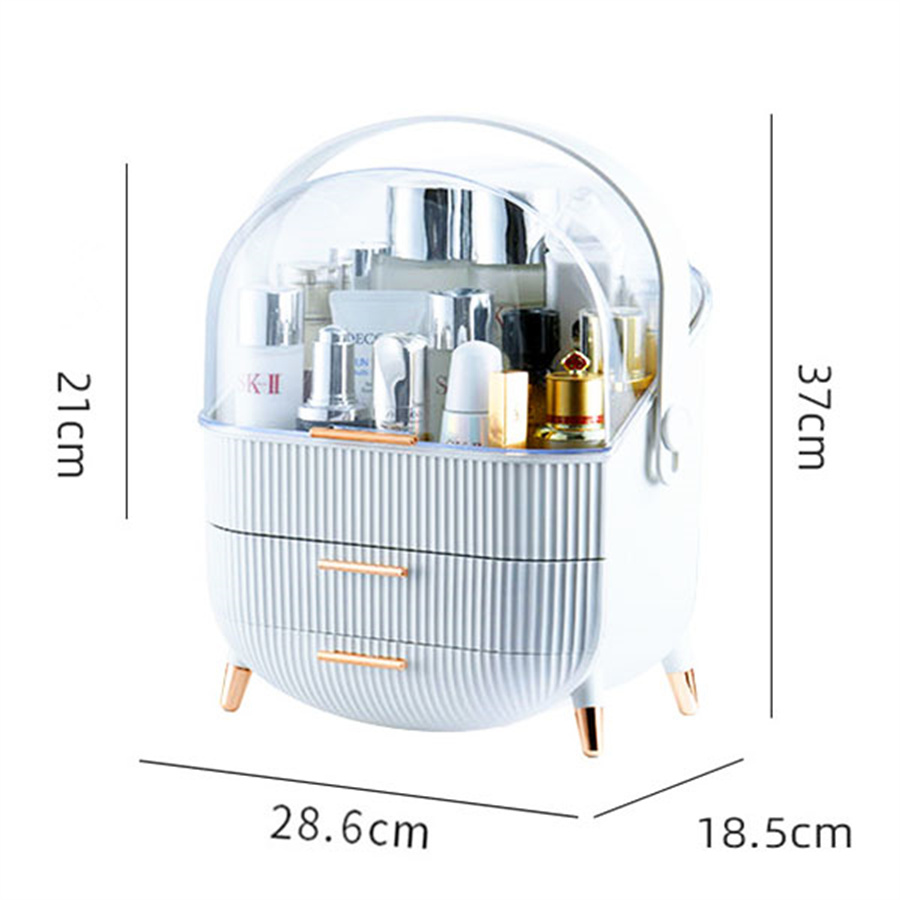 Large Novel Make Up Drawer Organizer Women Makeup Boxes Cosmetics Storage Box Female Jewelry Case Desktop Dresser Tidy Organizer: 1314-White