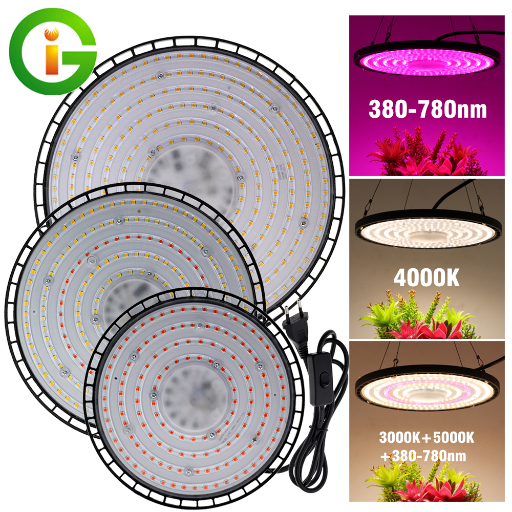 Luz LED de cultivo de espectro completo, 380-780nm, luz solar imitada, luz de cultivo de plantas para flores hidropónicas, plántulas, suculentas.