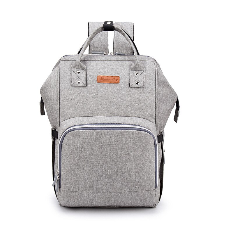 Ankommling2020-Style Gemengde Kleuren Luiertas Multifunctionele Met Usb Schouder Grote Volume Mama Tas Schouder: Classic Gray
