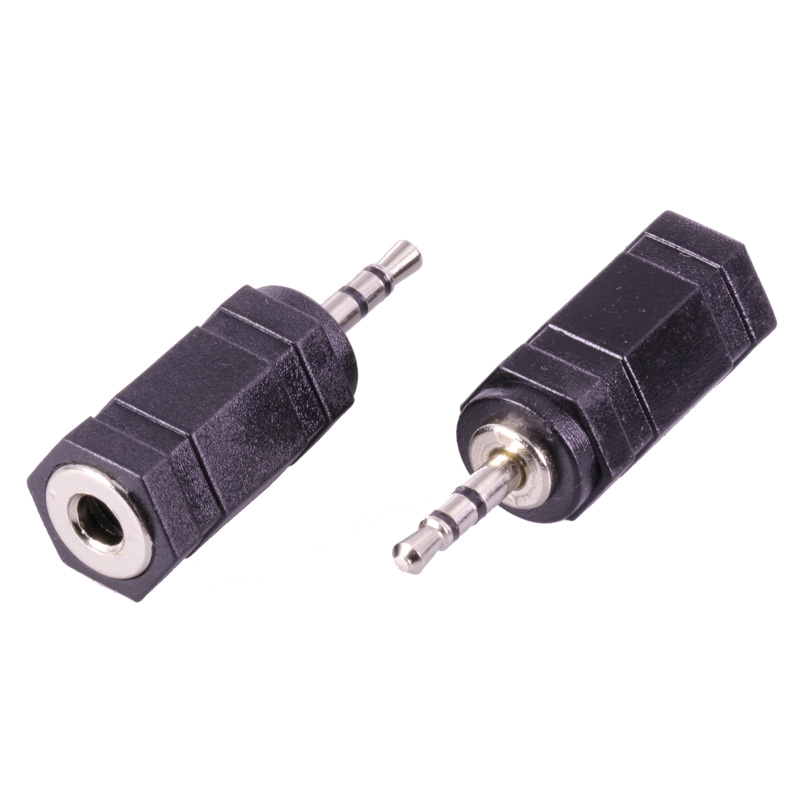Jack 3.5 mm to 2.5 mm audio-adapter met 2.5mm mannelijke en  to 3.5mm vrouwelijke stekkers voor aux-luidsprekerkabel, stereo hoofdtelefoon, headset en microfoon