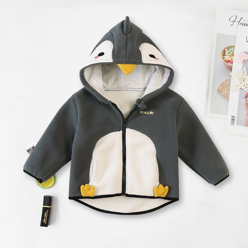 LZH Newborn Baby Girl Clothes Cute Kid&#39;s Girl Coat 2021 nuova giacca per bambini per ragazzo autunno inverno Costume bambino felpe con cappuccio per bambini: dark gray / 12M 80