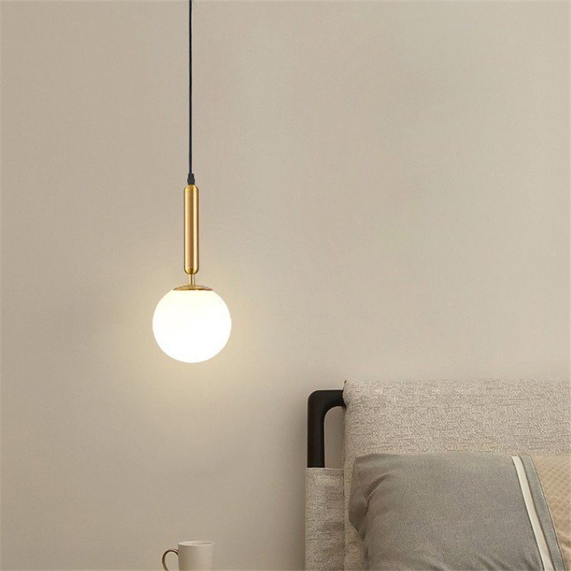 Moderne Milchglas Kugel Pendel leuchten Durcheinander schwarz LED Decke Kronleuchter für Schlafzimmer Lüster Ess treppen Decke Hängelampen