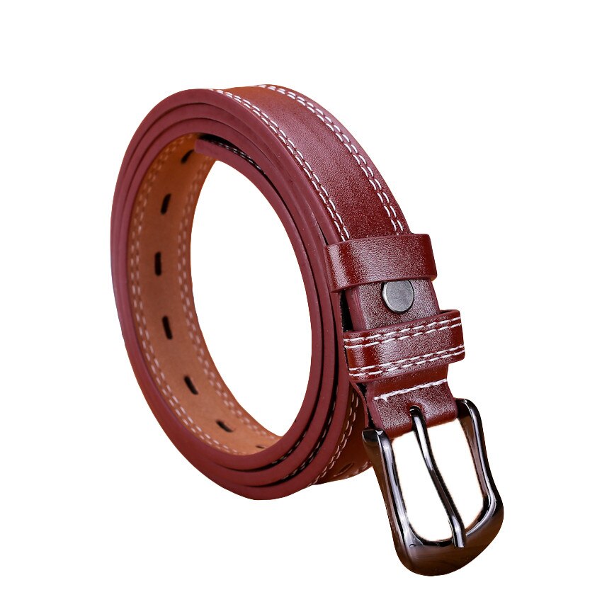 Top femmes dame filles maigre taille ceinture mince en cuir boucle étroite ceinture soutien et directe: B