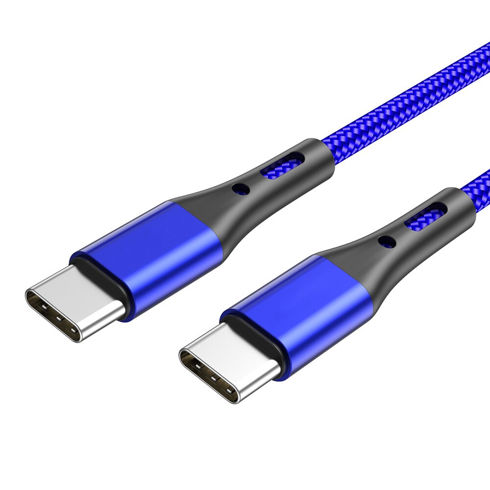 Voor Samsung Galaxy S21 S20 Ultra Note 20 Usb C Tot C Kabel Galaxi A52 5G A72 M12 A32 f62 S10 S9 Samsung Z Vouw 3 2 5G Note 10 20: Blauw / 2m