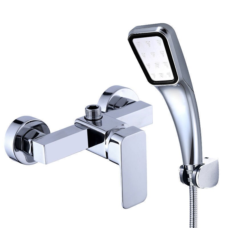 Wall mounted bathtub faucet waterfall bath faucet brass chrome finish bath shower mixer and cold water mixer