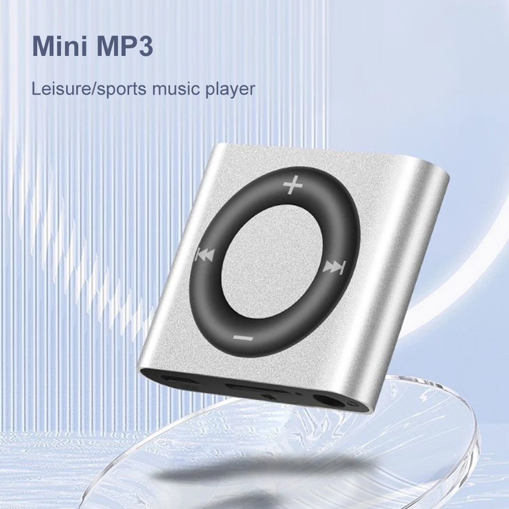 Mini-MP3-Player, Metall-Clip-on-Sportmusik-Player, 64 G-Erweiterung, 180 mAh, eingebauter Lautsprecher, Touch-Tone mit Kopfhörer für Studenten